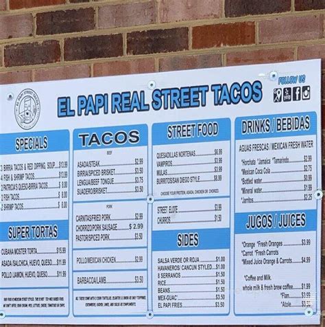 el papi real street tacos. menu|Online Menu of El Papi Real Street Tacos Restaurant,。